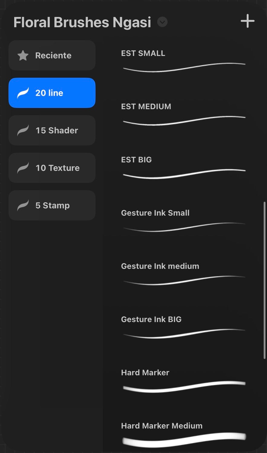 50 Floral Brush Set – Procreate Brushes for Fine Line Botanical Tattoos