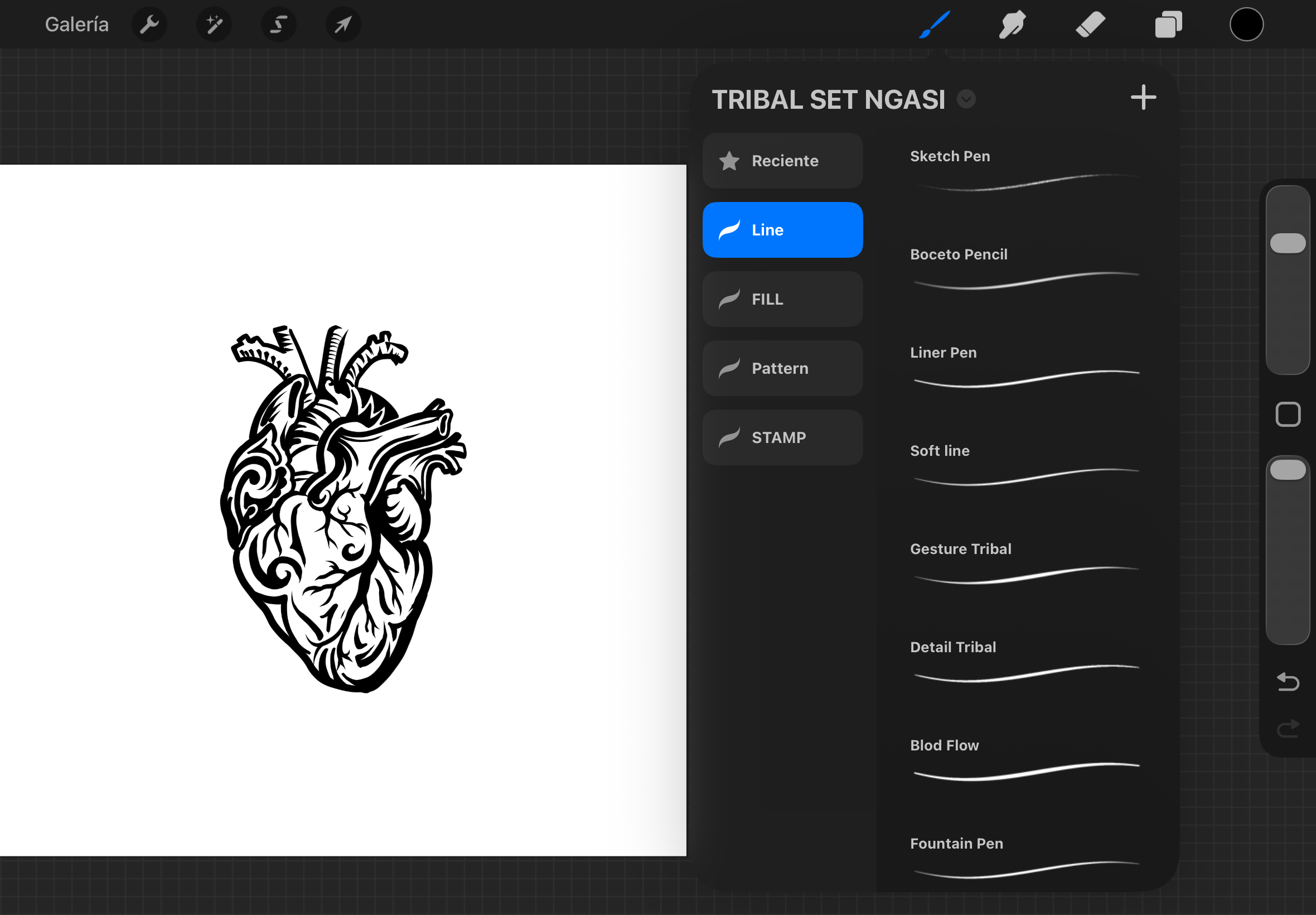 30 Tribal Procreate Brush Set – Brushes for Blackwork & Geometric Tattoos