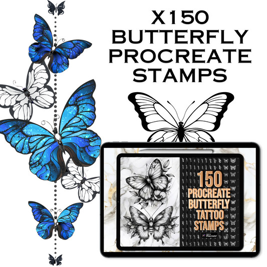 x150 Butterfly Procreate Stamps