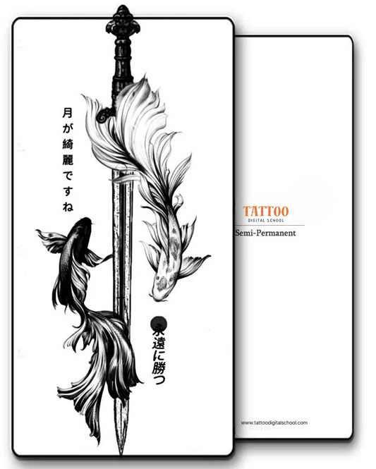 Sword Koi Dance Tattoo