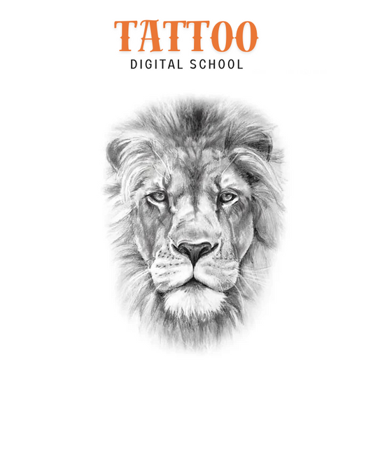 Lions Portrait Sketch Tattoo