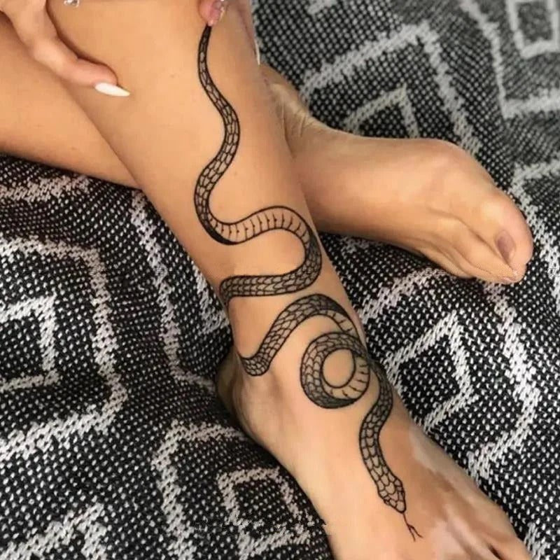 1x Snake Temporary Tattoo