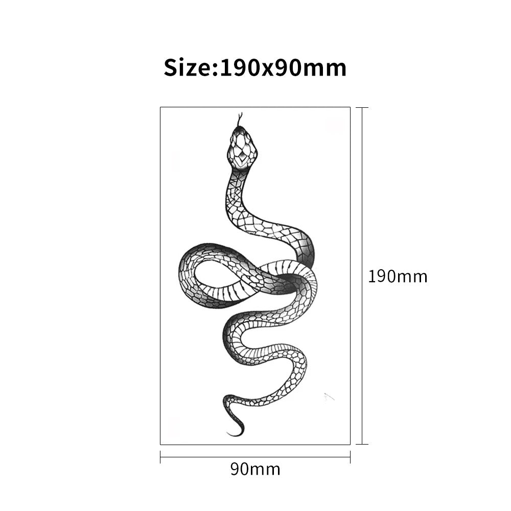 1x Snake Temporary Tattoo